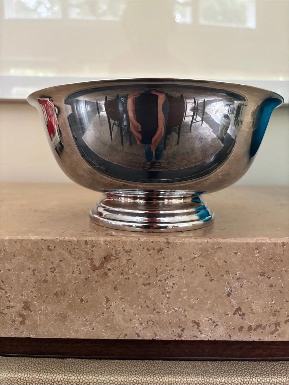 Gorham Paul Revere Silver Plated Pedestal Serving Bowl